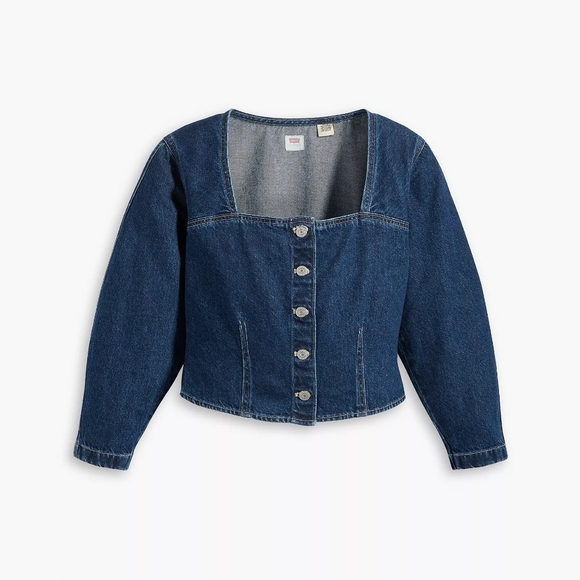 Levi's denim blouse/ top size S - Picture 4 of 17